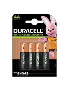 Blister 4 pile ricaricabili B4 - Stilo 2500mAh Duracell Duralock precaricata DU75 DURACELL PILE