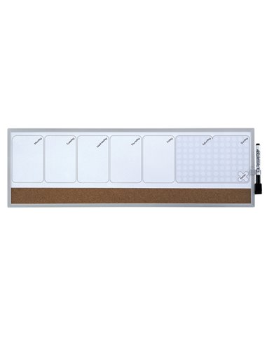 ORGANIZER MAGNETICO SETTIMANALE 58,5x19cm ORIZZONTALE QUARTET 1903780 NOBO PLANNING E ACCESSORI