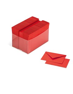 SCATOLA 100 CARTONCINI 200gr + 100 BUSTE 90gr ROSSO FORMATO 9 FAVINI A57C174 FAVINI BUSTE E BIGLIETTI PER RICORRENZE