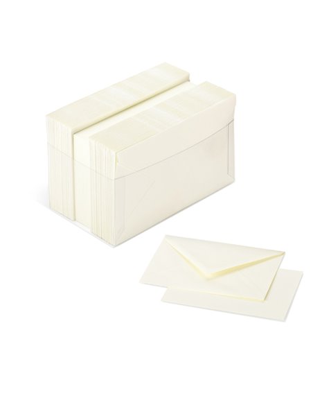 SCATOLA 100 CARTONCINI 200gr + 100 BUSTE 90gr AVORIO FORMATO 9 FAVINI A57Q174 FAVINI BUSTE E BIGLIETTI PER RICORRENZE