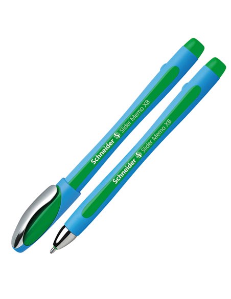 Penna a sfera SLIDER MEMO XB verde SCHNEIDER P150204 SCHNEIDER CON CAPPUCCIO
