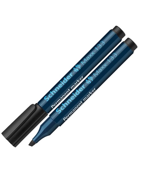 Marcatore MAXX 133 permanente punta scalpello nero SCHNEIDER P113301 SCHNEIDER PERMANENTI