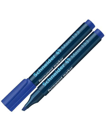 Marcatore MAXX 133 permanente punta scalpello blu SCHNEIDER P113303 SCHNEIDER PERMANENTI