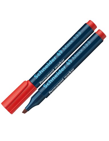 Marcatore MAXX 133 permanente punta scalpello rosso SCHNEIDER P113302 SCHNEIDER PERMANENTI