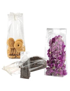 100 BUSTE TRASPARENTI CRYSTAL 8x24+4cm c/fondo quadro US010TNN Y08NN PNP BUSTE E FOGLI CRYSTAL