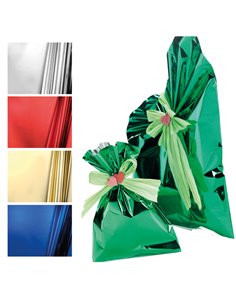 50 BUSTE REGALO IN PPL METAL LUCIDO 20x35cm BLU senza patella adesiva U-814ARR Y20BL PNP BUSTE E FOGLI CRYSTAL