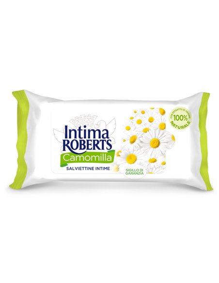 Pack 12 Salviette Salviette Intime Camomilla Roberts 7004390 NEUTRO ROBERTS SALVIETTE, FAZZOLETTI E LENZUOLINI