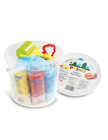 SECCHIELLO CON 10 PANETTI PASTA MODELLABILE + ACCESSORI PRIMO 294ED10 PRIMO PASTE MODELLABILI