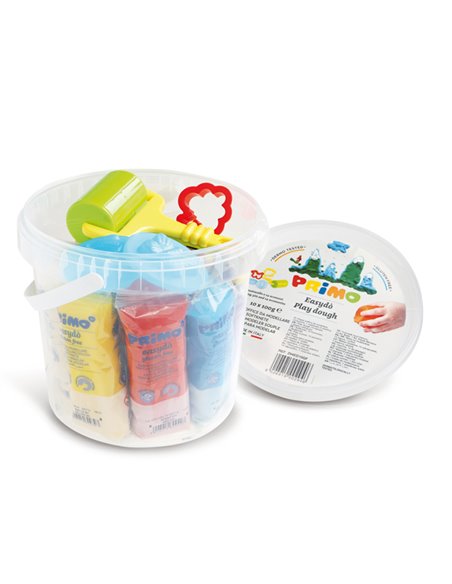 SECCHIELLO CON 10 PANETTI PASTA MODELLABILE + ACCESSORI PRIMO 294ED10 PRIMO PASTE MODELLABILI