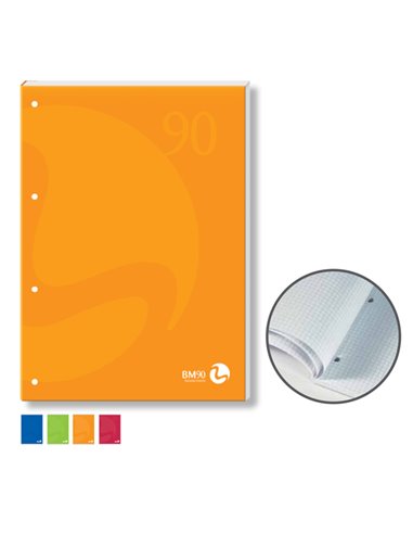 BLOCCO NOTES COLLATO lato lungo A4 4fori 90gr 50fg 5mm cop.250gr BM 0100226 BM BLOCCHI MEETING