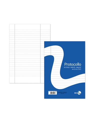 FOGLI PROTOCOLLO A4 60gr 20fg uso bollo BM 0100257 BM FOGLI PROTOCOLLO