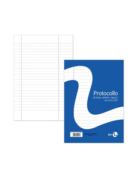 FOGLI PROTOCOLLO A4 60gr 20fg uso bollo BM 0100257 BM FOGLI PROTOCOLLO