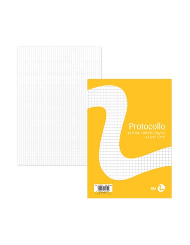 FOGLI PROTOCOLLO A4 60gr 20fg 5mm BM 0100259 BM FOGLI PROTOCOLLO