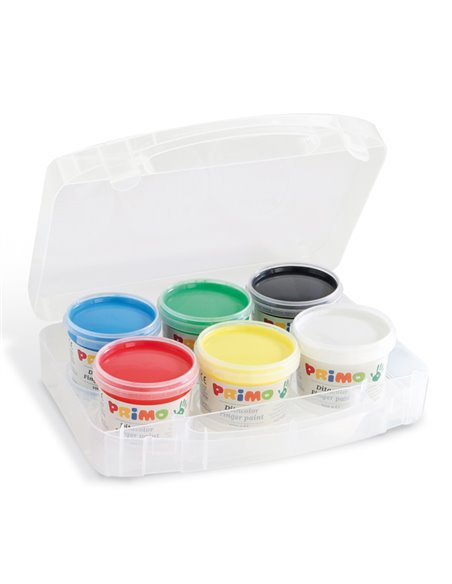 VALIGETTA 6 COLORI A DITA 100gr c/pennello PRIMO 221TD100SP