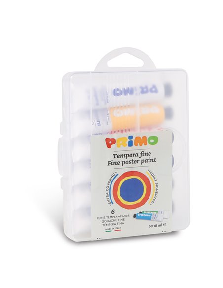 ASTUCCIO 6 TUBI TEMPERA 18ML Primo 745T6GAP
