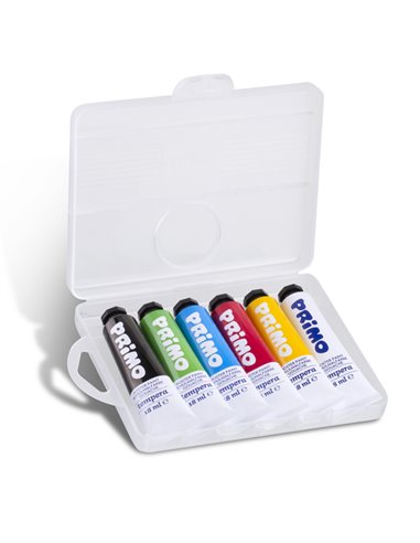 ASTUCCIO 6 TUBI TEMPERA 18ML Primo 745T6GAP