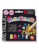 TEMPERA SOLIDA PLAYCOLOR 6 COLORI METAL in STICK da 10GR 10321