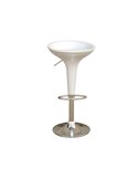 SGABELLO BAR in ABS e ACCIAIO H55/78cm BIANCO HC148W