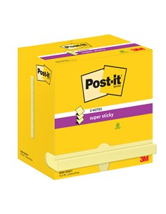 BLOCCO 90foglietti Post-it® Super Sticky Z-Notes Canary™76x127mm R350-123SS-CY 7100290171 POST-IT BLOCCHI ADESIVI-DISPENSER 2