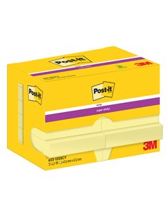 BLOCCO 90foglietti Post-it® Super Sticky Giallo Canary™ 47,6x47,6mm 622-12SS-CY 7100290190 POST-IT BLOCCHI ADESIVI-DISPENSER 2