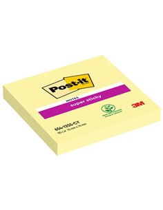 BLOCCO 90foglietti Post-it® Super Sticky Giallo Canary™ 76x76mm 654-12SS-CY 7100290155