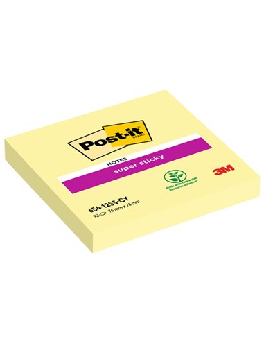 BLOCCO 90foglietti Post-it® Super Sticky Giallo Canary™ 76x76mm 654-12SS-CY 7100290155