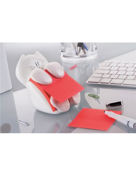 DISPENSER GATTO + RICARICA Post-it® Super Sticky Z-Notes 76x76mm ROSSO RUBINO 7000090057 POST-IT BLOCCHI ADESIVI-DISPENSER