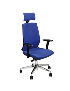 Poltrona semidirezionale Larissa LR1SB blu c/braccioli regolabili e poggiatesta LA1PG/BR2D/SB Unisit SEDUTE DIREZIONALI