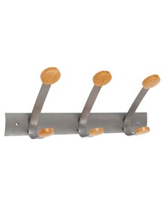 APPENDIABITI da MURO 3POSTI 45cm METALLO/LEGNO Alba PMV3 ALBA APPENDIABITI