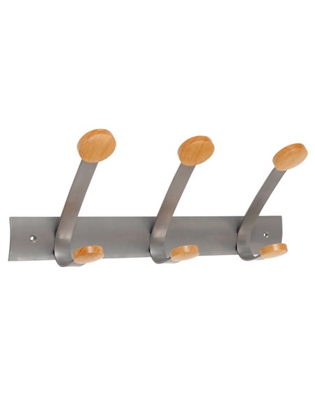 APPENDIABITI da MURO 3POSTI 45cm METALLO/LEGNO Alba PMV3 ALBA APPENDIABITI