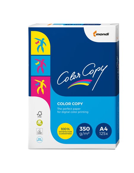 CARTA BIANCA COLOR COPY A4 210x297mm 350gr 125fg MONDI 6396 MONDI BIANCA