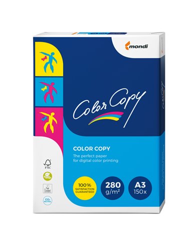 CARTA BIANCA COLOR COPY A3 297x420mm 280gr 150fg MONDI 6382 MONDI BIANCA