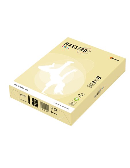 CARTA MAESTRO COLOR A4 210x297mm 80gr 500fg GIALLO TENUE YE23 MONDI 7016 MONDI COLORATA