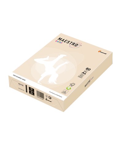 CARTA MAESTRO COLOR A4 210x297mm 80gr 500fg AVORIO/CREMA TENUE CR20 MONDI 7002 MONDI COLORATA