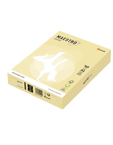 CARTA MAESTRO COLOR A4 210x297mm 160gr 250fg GIALLO TENUE YE23 MONDI 7216