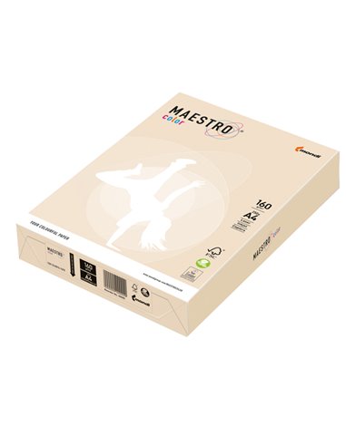 CARTA MAESTRO COLOR A4 210x297mm 160gr 250fg AVORIO/CREMA TENUE CR20 MONDI 7202 MONDI COLORATA