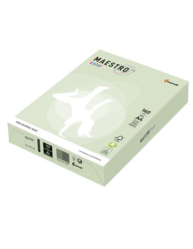CARTA MAESTRO COLOR A4 210x297mm 160gr 250fg VERDE TENUE GN27 MONDI 7212 MONDI COLORATA