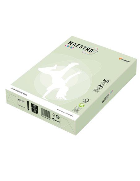 CARTA MAESTRO COLOR A4 210x297mm 160gr 250fg VERDE TENUE GN27 MONDI 7212 MONDI COLORATA