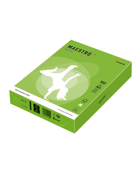 CARTA MAESTRO COLOR A4 210x297mm 160gr 250fg VERDE FORTE MA42 MONDI 7243 MONDI COLORATA