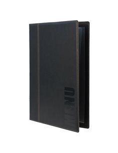 PORTA MENU' A4-24x34cm NERO TRENDY con 1 INSERTO DOPPIO MC-TRA4-BL SECURIT PORTA MENU' e ACCESSORI