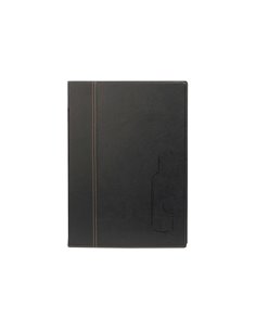 CARTA DEI VINI A4-24x34cm NERO TRENDY con 1 INSERTO DOPPIO MC-TRWC-BL