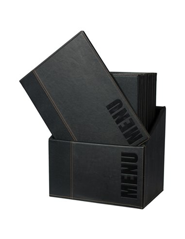 MENU-Box TRENDY con 20 PORTA MENU' NERO MC-BOX-TRA4-BL SECURIT PORTA MENU' e ACCESSORI