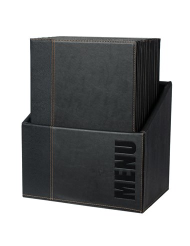 MENU-Box TRENDY con 20 PORTA MENU' NERO MC-BOX-TRA4-BL SECURIT PORTA MENU' e ACCESSORI