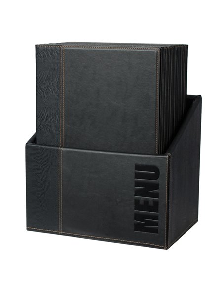 MENU-Box TRENDY con 20 PORTA MENU' NERO MC-BOX-TRA4-BL SECURIT PORTA MENU' e ACCESSORI