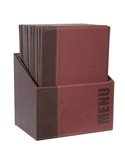 MENU-Box TRENDY con 20 PORTA MENU' BORDEAUX MC-BOX-TRA4-WR
