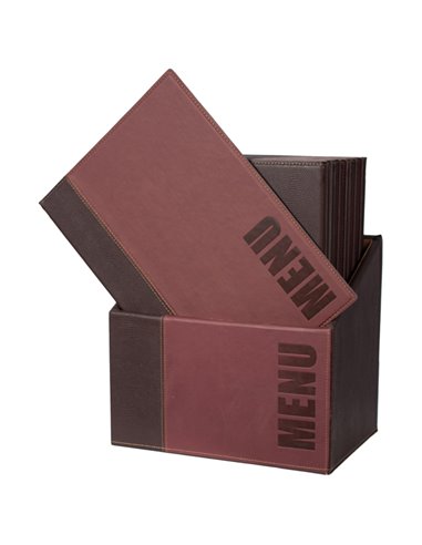 MENU-Box TRENDY con 20 PORTA MENU' BORDEAUX MC-BOX-TRA4-WR