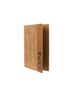 PORTA MENU' A4-24x34cm SUGHERO DESIGN con 1 INSERTO DOPPIO MC-DRA4-CORK