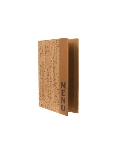 PORTA MENU' A4-24x34cm SUGHERO DESIGN con 1 INSERTO DOPPIO MC-DRA4-CORK