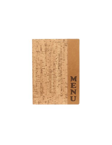 PORTA MENU' A4-24x34cm SUGHERO DESIGN con 1 INSERTO DOPPIO MC-DRA4-CORK
