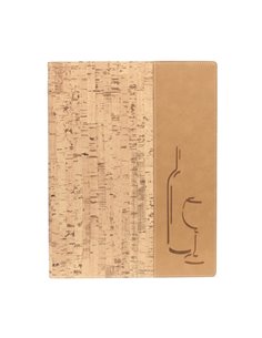 CARTA DEI VINI A4-24x34cm SUGHERO DESIGN con 1 INSERTO DOPPIO MC-DRWC-CORK